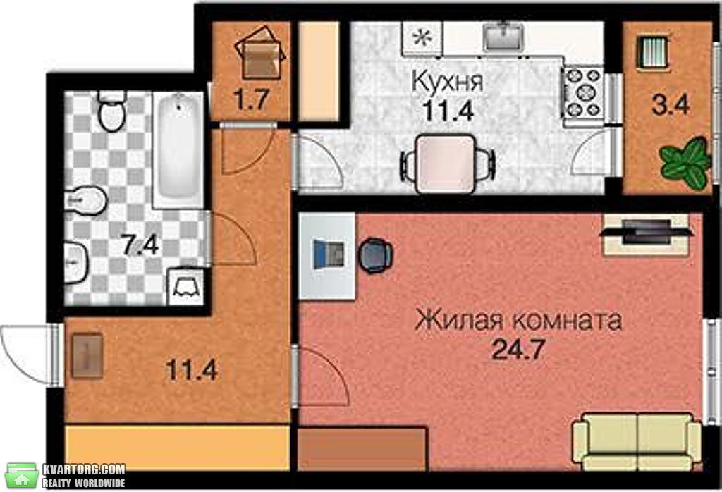 Sell 1-room apartment. Киев,  Клименко — photo 4