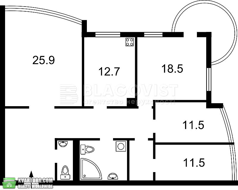 Rent out 3-room apartment. Киев, Підвисоцького Професора, — photo 2