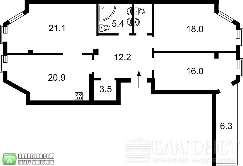 Sell 3-room apartment. Киев,  Пирогова — photo 2