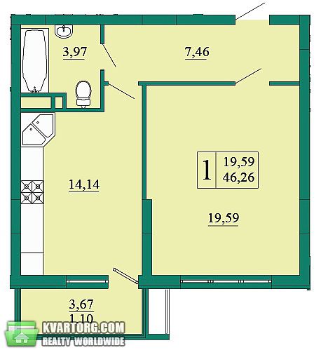 Rent out 1-room apartment. Киев,  Ломоносова — photo 1
