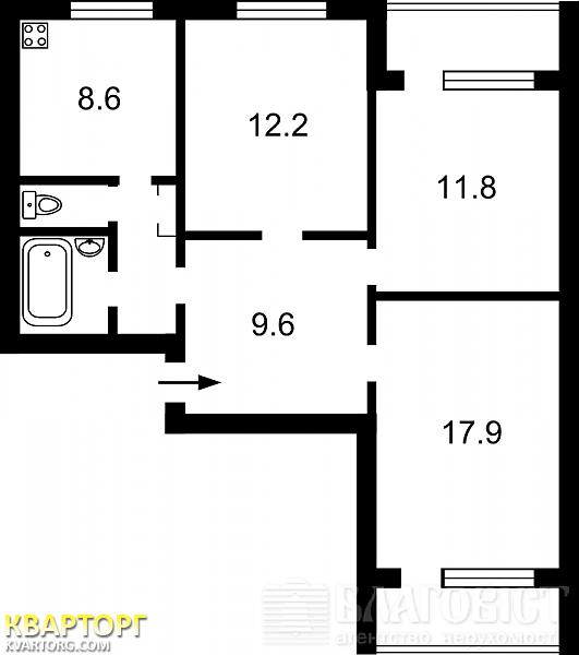 Sell 3-room apartment. Киев, Ахматовой — photo 4