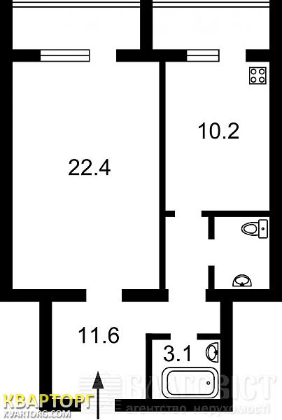 Sell 1-room apartment. Киев,  Декабристов — photo 1