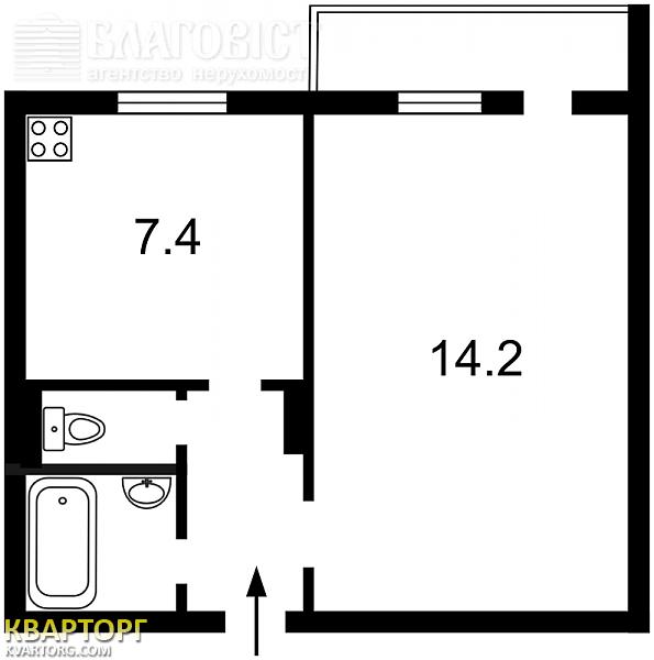 Sell 1-room apartment. Киев, Северная — photo 2