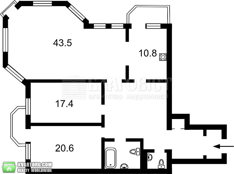 Rent out 3-room apartment. Киев,  Павловская — photo 3