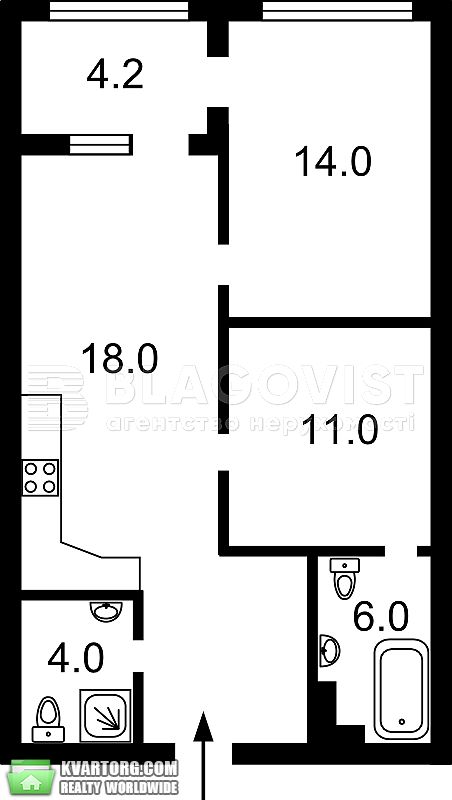 Sell 2-room apartment. Киев,  40-летия Октября просп — photo 1