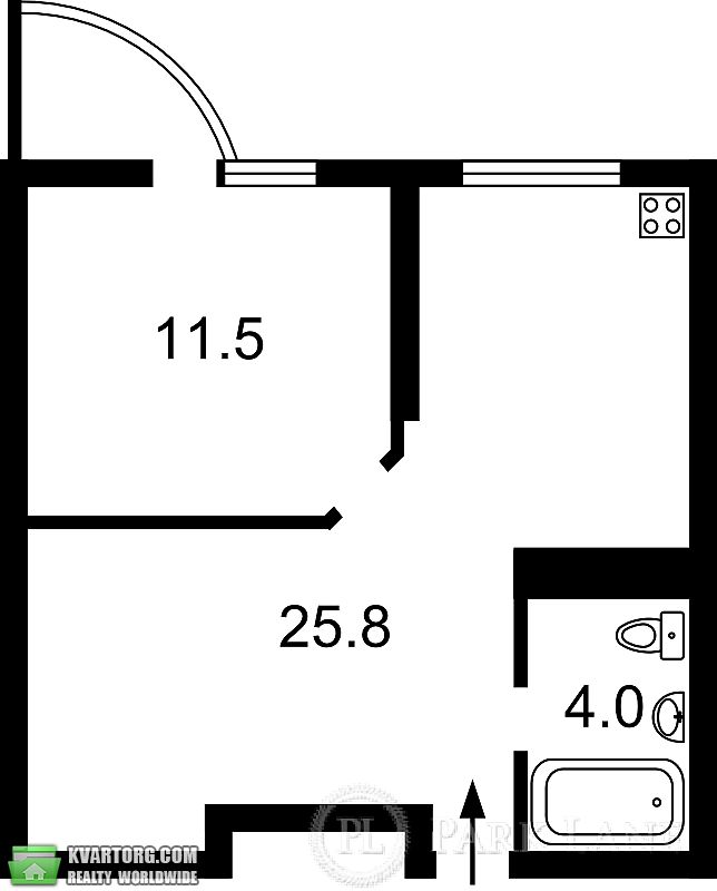 Sell 1-room apartment. Киев,  Ломоносова — photo 1