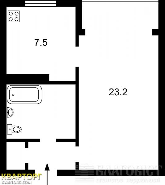 Sell 1-room apartment. Киев,  Семьи Хохловых — photo 2