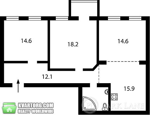 продам 3-комнатную квартиру. Киев,  Бессарабская пл - фото 2