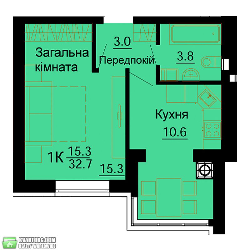 Sell 1-room apartment. Киев, Небесной сотни — photo 2