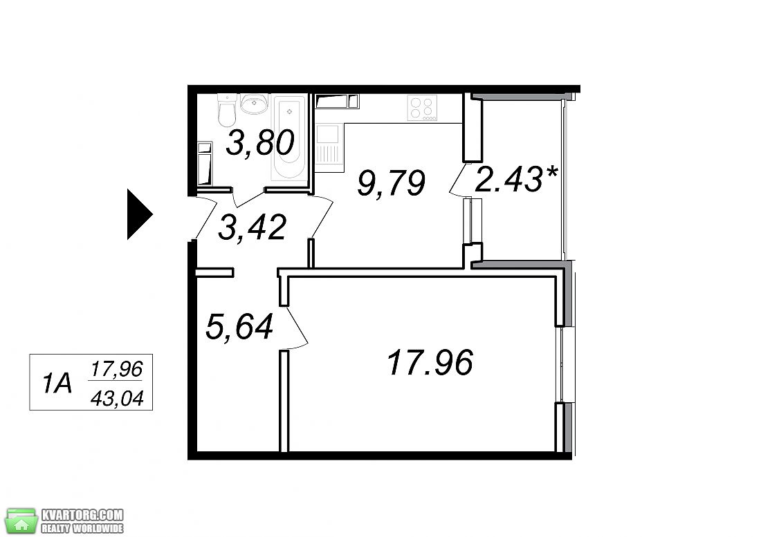Sell 1-room apartment. Киев,  Глушкова пр — photo 4