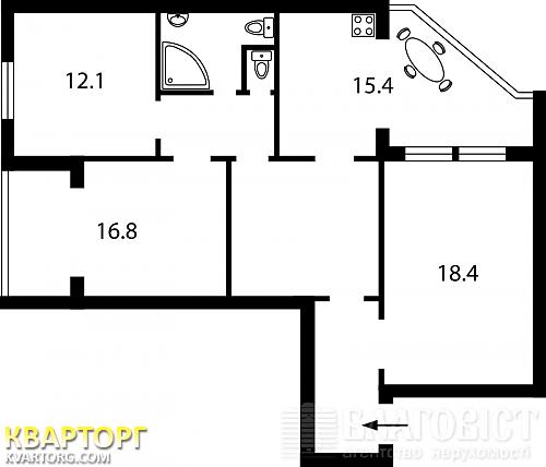 Sell 3-room apartment. Киев,  Драгоманова — photo 1