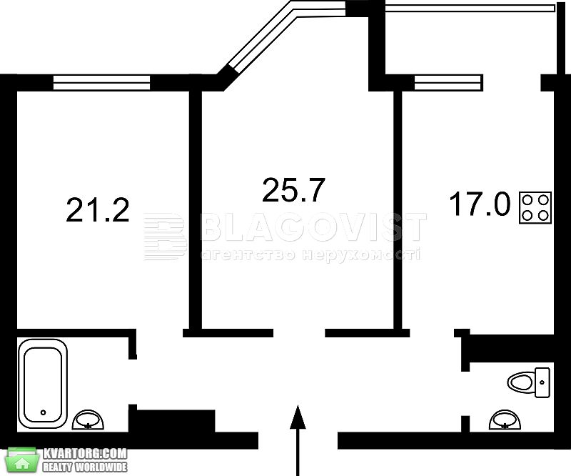 Rent out 2-room apartment. Киев,  Пожарского — photo 2