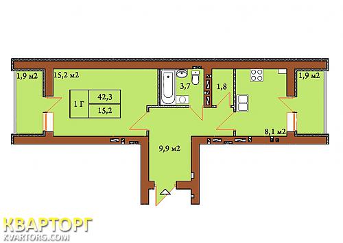 Sell 1-room apartment. Киев,  Радужная — photo 3