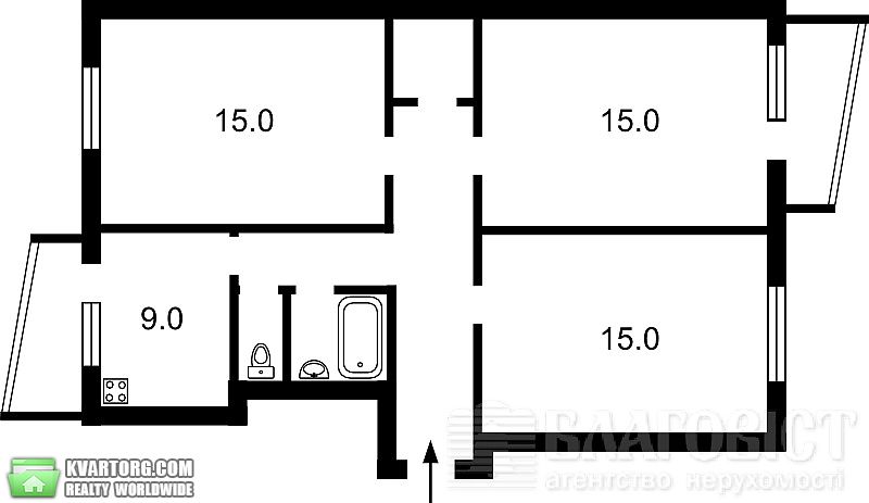 Sell 3-room apartment. Киев,  Чернобыльская — photo 9