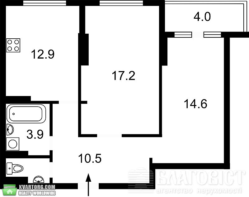 Sell 2-room apartment. Киев,  Феодосийская — photo 1