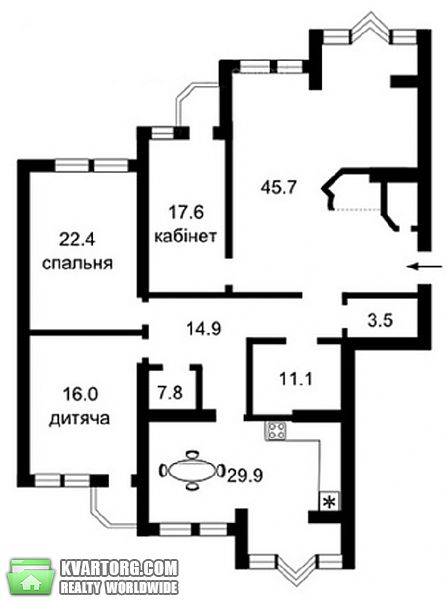 сдам 4-комнатную квартиру. Киев,   Кудрявская - фото 2