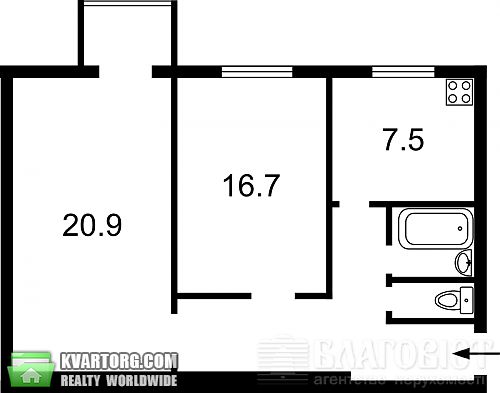 Sell 2-room apartment. Киев, Гончара — photo 3