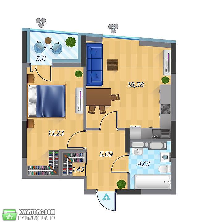 Sell 1-room apartment. Киев,  Шолуденко — photo 2