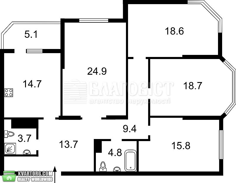 Sell 4-room apartment. Киев,  Малиновского — photo 1