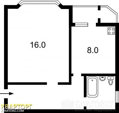 Sell 1-room apartment. Киев, Алма-Атинская — photo 9