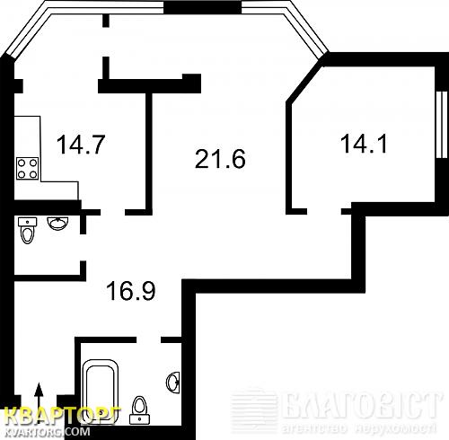 Sell 2-room apartment. Киев, Гетьмана — photo 3