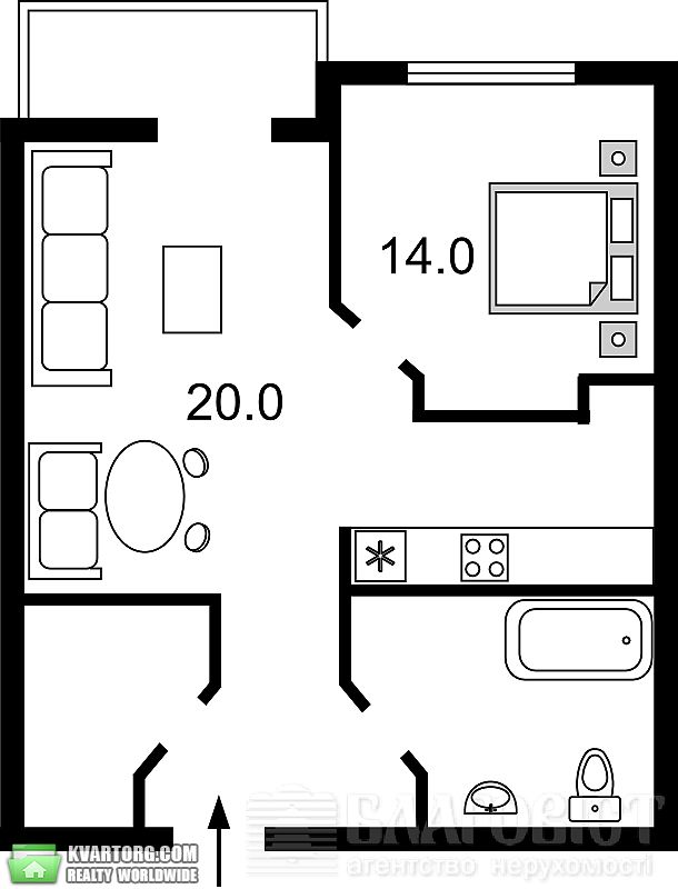 Sell 1-room apartment. Киев,  Филатова — photo 3