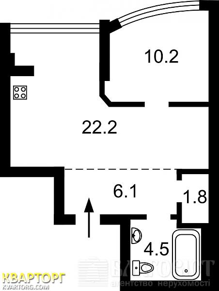 Sell 1-room apartment. Киев,  Депутатская — photo 2