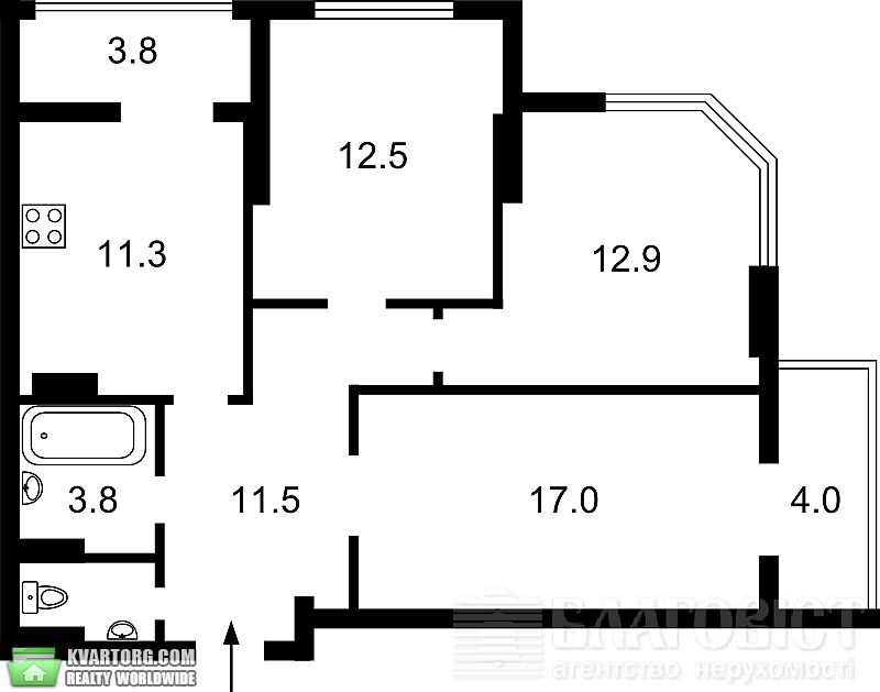 Sell 3-room apartment. Киев,  Феодосийская — photo 1