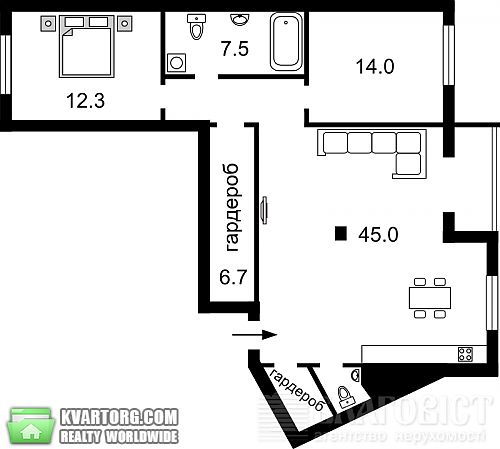 Sell 3-room apartment. Киев, Науки пр — photo 10
