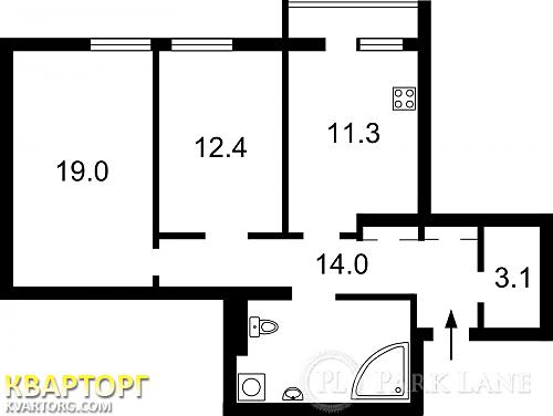 Sell 2-room apartment. Киев, Щорса — photo 3