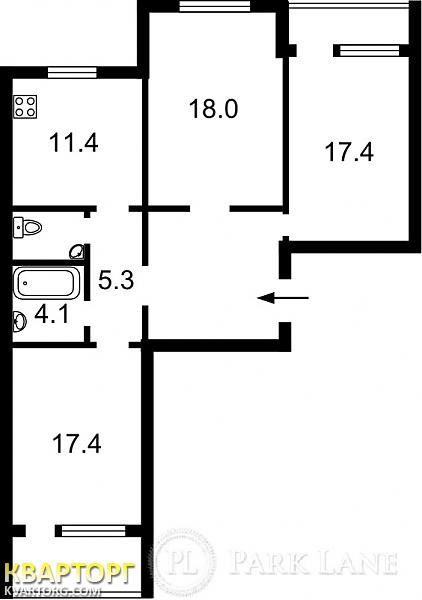 продам 3-комнатную квартиру. Киев,   Пчелки - фото 3