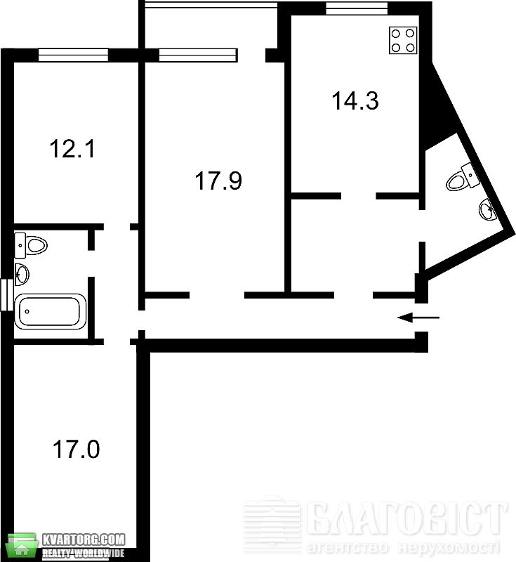Sell 3-room apartment. Киев,  Урловская — photo 3