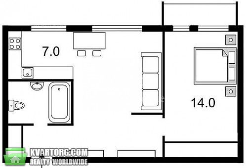 Sell 1-room apartment. Киев, Леси Украинки бул. — photo 2