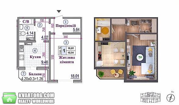 Sell 1-room apartment. Киев,  Ломоносова — photo 3