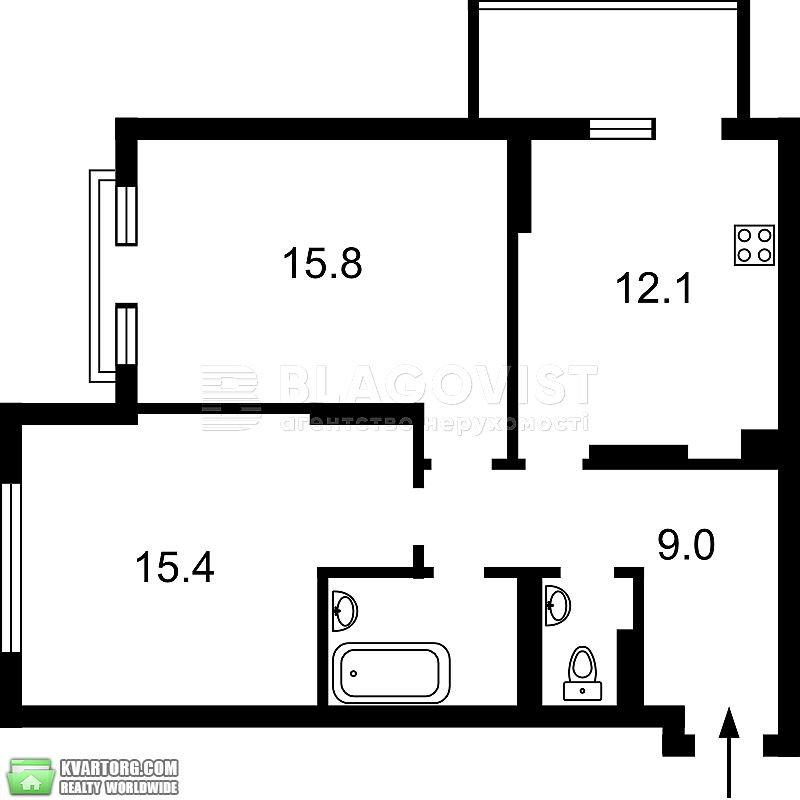 Sell 2-room apartment. Киев,  Майорова — photo 8