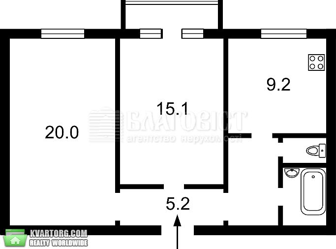 Sell 2-room apartment. Киев,  Большая Васильковская — photo 1
