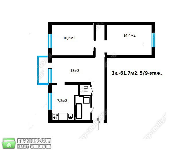 Sell 3-room apartment. Киев,  Кловский спуск — photo 2