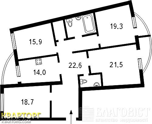 продам 4-комнатную квартиру. Киев,   Днепровская наб - фото 3