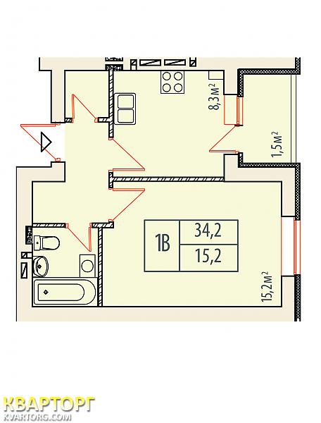 Sell 1-room apartment. Киев,  Радужная — photo 1