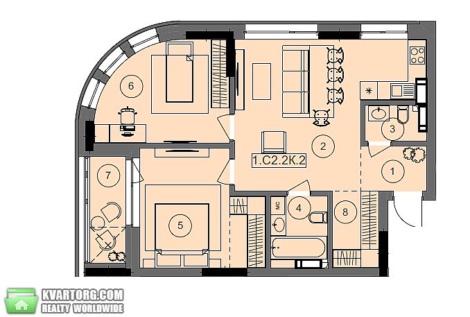 Sell 2-room apartment. Киев,  Расковой — photo 8