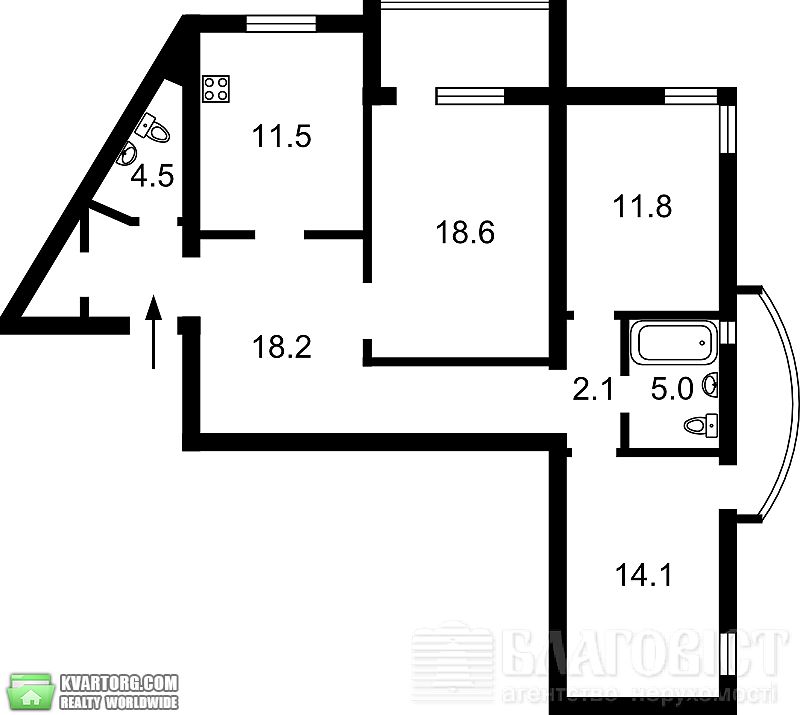 Sell 4-room apartment. Киев,  Бажана — photo 2