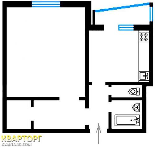 Sell 1-room apartment. Киев, Героев Сталинграда пр — photo 1