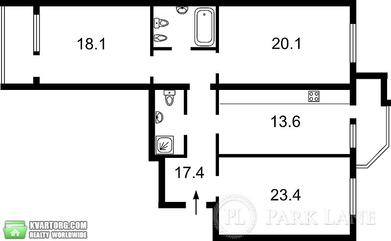 Sell 3-room apartment. Киев,  Лебедева-Кумача — photo 2