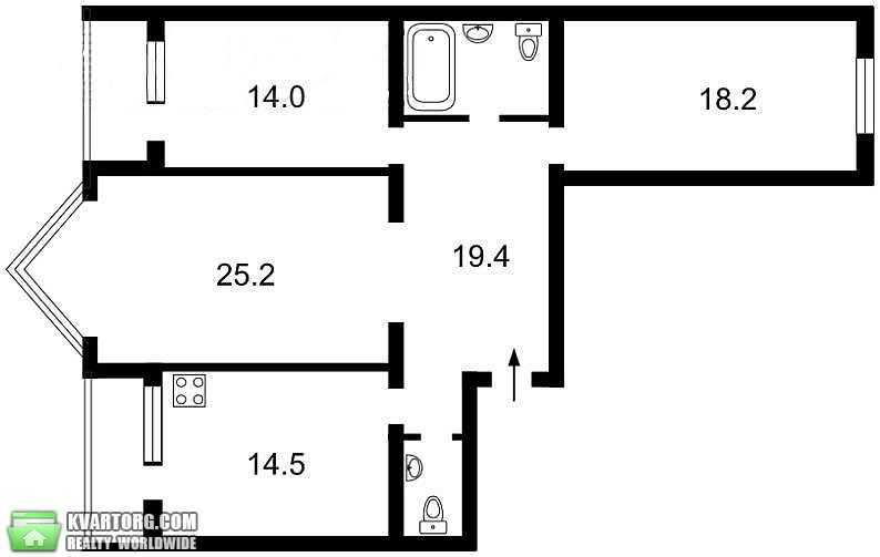Rent out 3-room apartment. Киев,  Салютная — photo 9