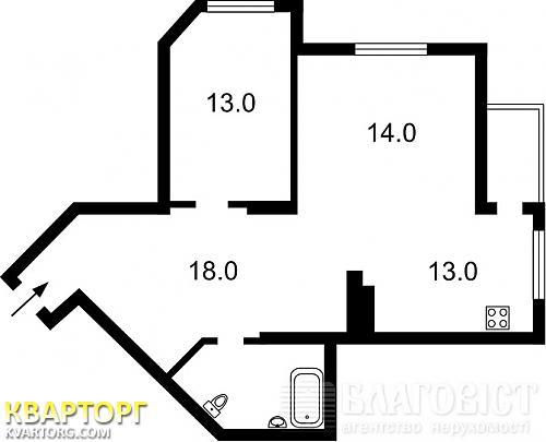 Sell 2-room apartment. Киев, Ахматовой — photo 2