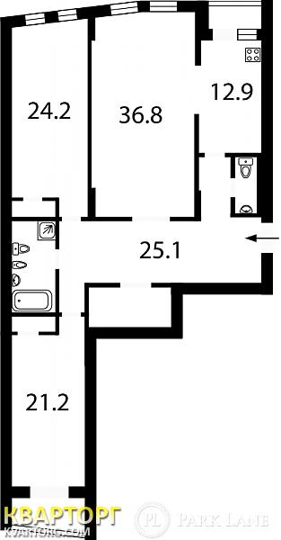 Sell 3-room apartment. Киев,  Щорса — photo 3