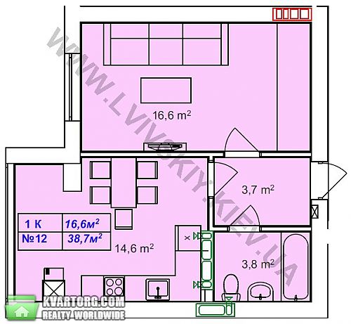 Sell 1-room apartment. Киев, Большая Окружная — photo 9