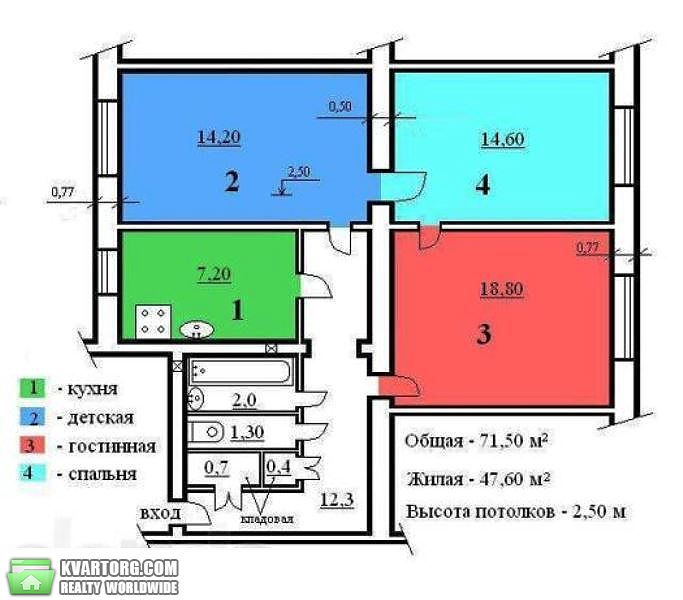 Sell 3-room apartment. Киев, Гагарина — photo 8