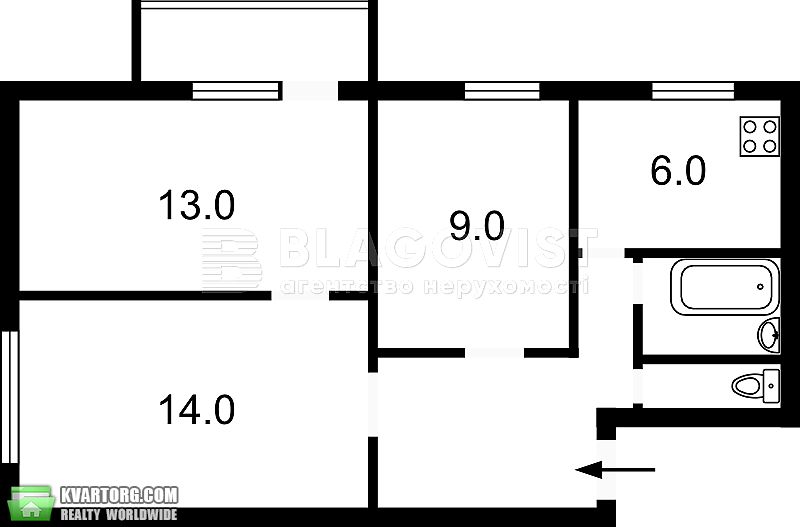 Sell 3-room apartment. Киев, Електриків — photo 2