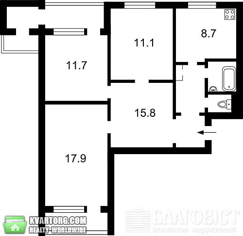 Sell 3-room apartment. Киев, Закревского — photo 6